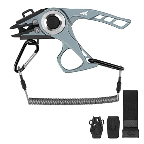 KastKing Micro Gila pliers with finger hole design for fast knot tying and handling.