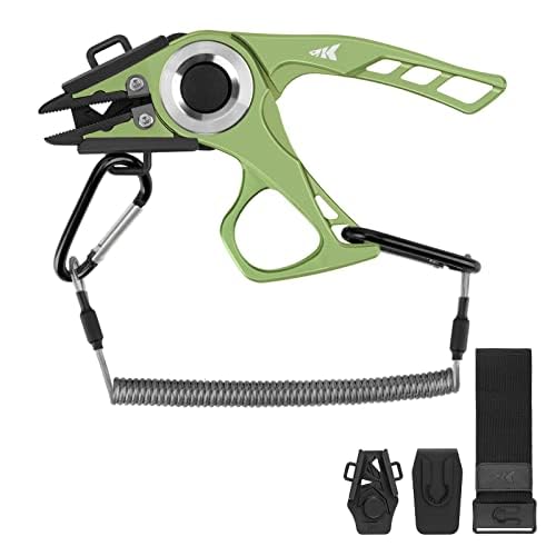 KastKing Micro Gila pliers olive finish show corrosion resistance for saltwater use.