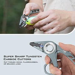 Tungsten carbide cutters on KastKing Micro Gila pliers