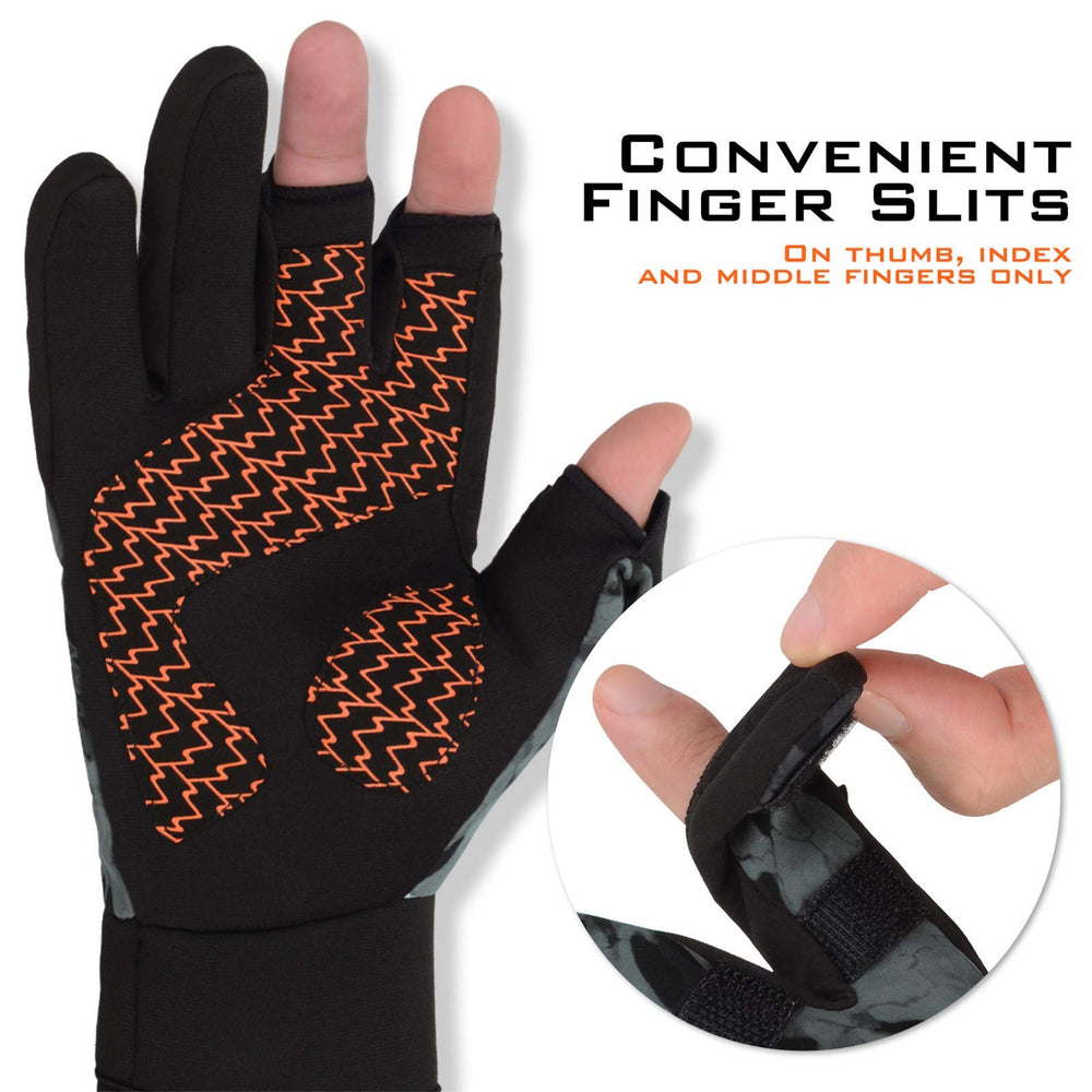 KastKing Mountain Mist gloves anti-slip palm for secure grip in cold conditions