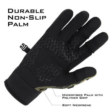 KastKing Mountain Mist gloves feature fleece back and neoprene palm for warmth and comfort