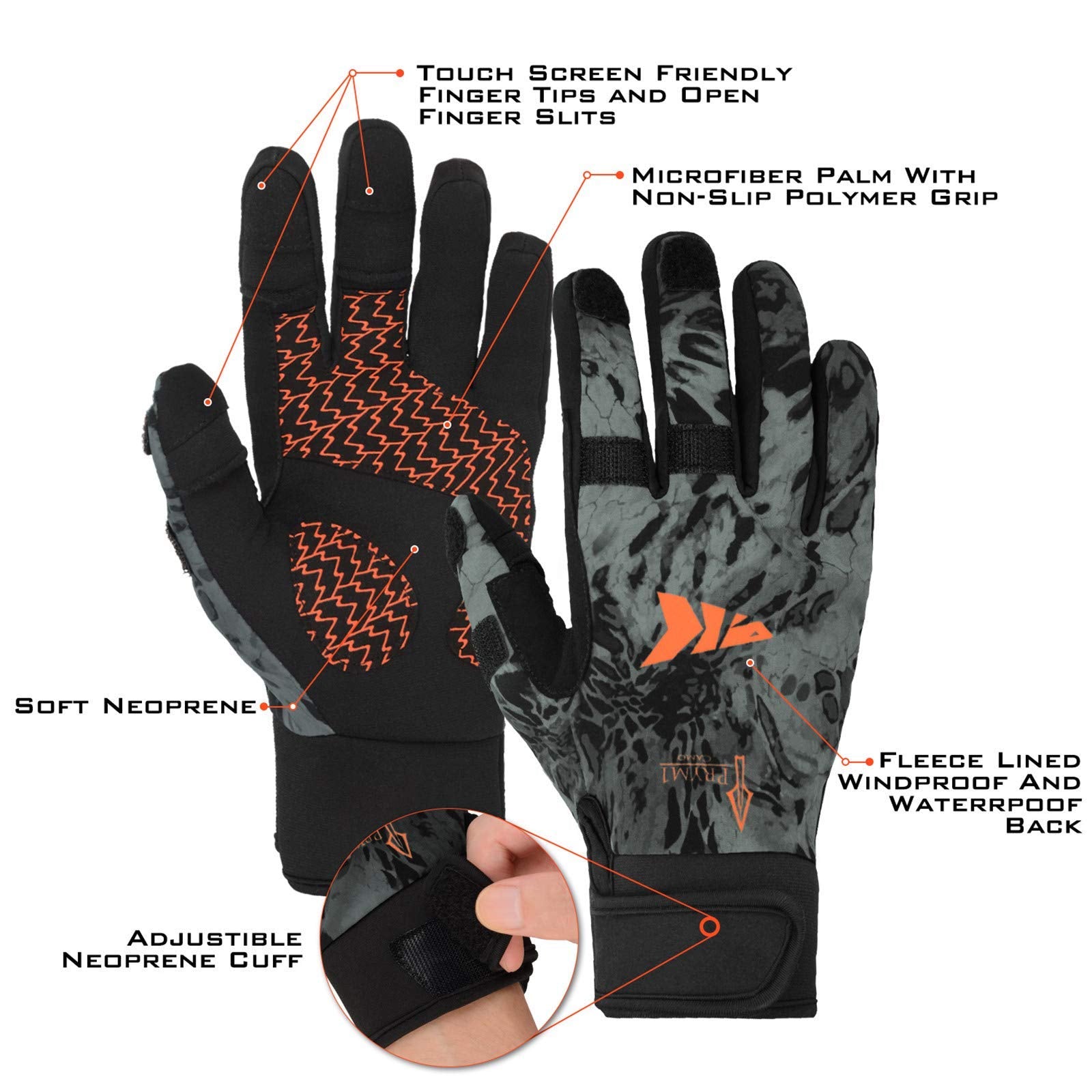 KastKing Mountain Mist gloves fleece-lined back for warmth during scouting or photography
