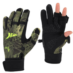 KastKing Mountain Mist gloves with open finger slots enable dexterity in cold weather