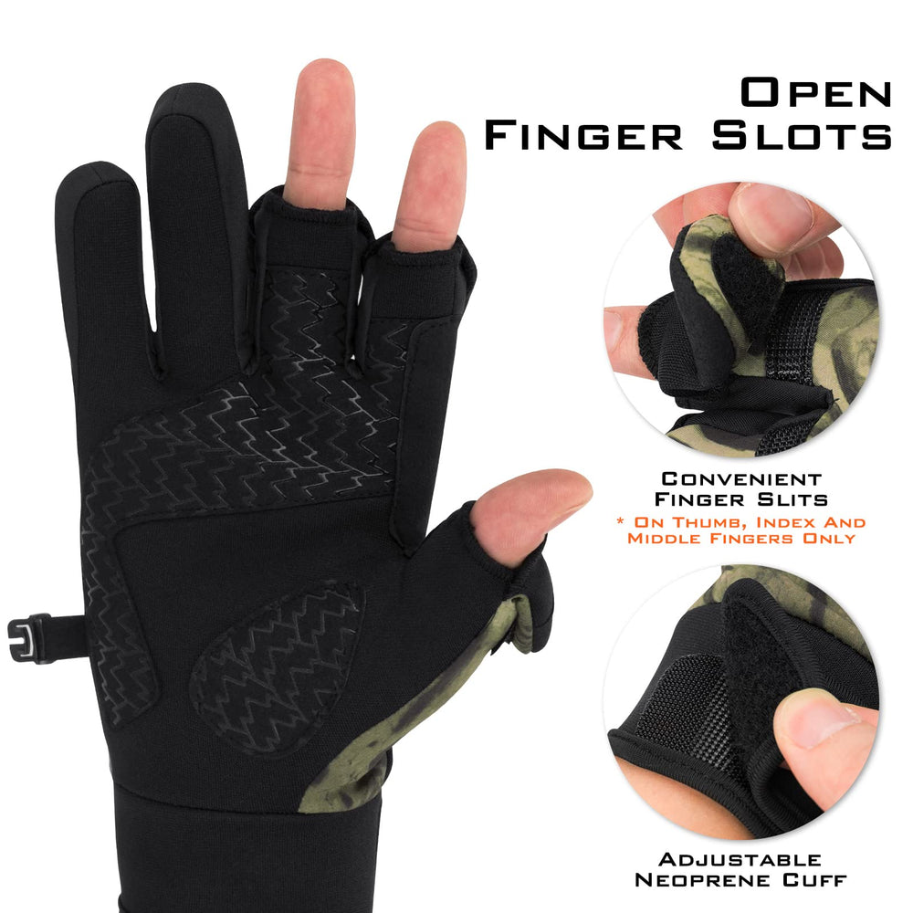 KastKing Mountain Mist gloves with adjustable wrist closure for secure fit