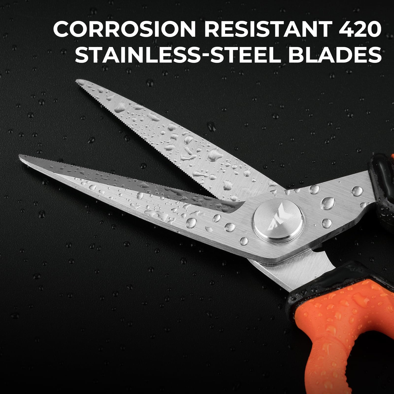 Ergonomic non-slip rubber handle of KastKing Paradox scissors
