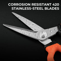 Ergonomic non-slip rubber handle of KastKing Paradox scissors