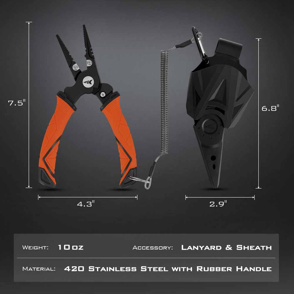 KastKing Paradox sheath with belt clip keeps pliers secure during travel