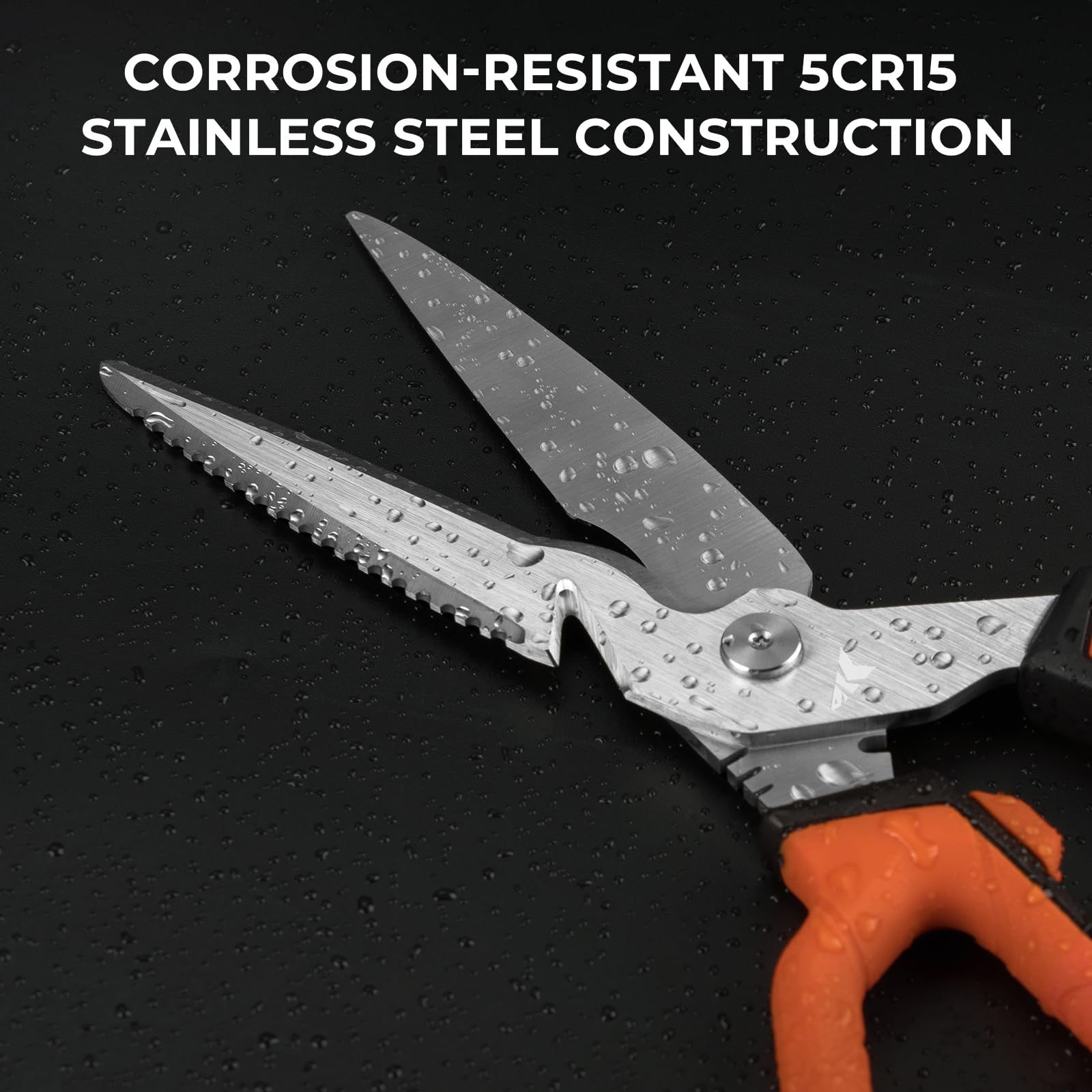 Close-up on 5CR15 stainless steel blades