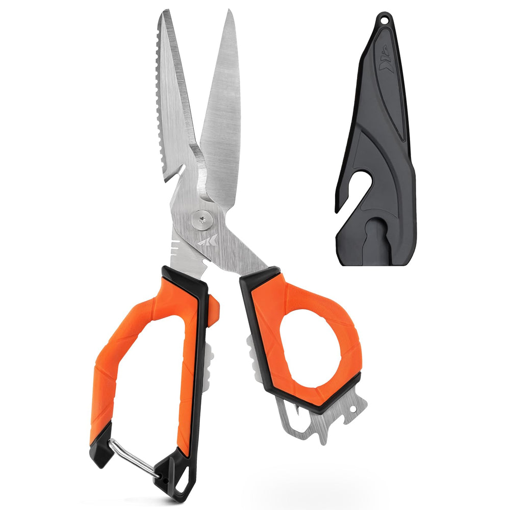 KastKing Paradox 9-Inch multi-function fishing shears with sheath