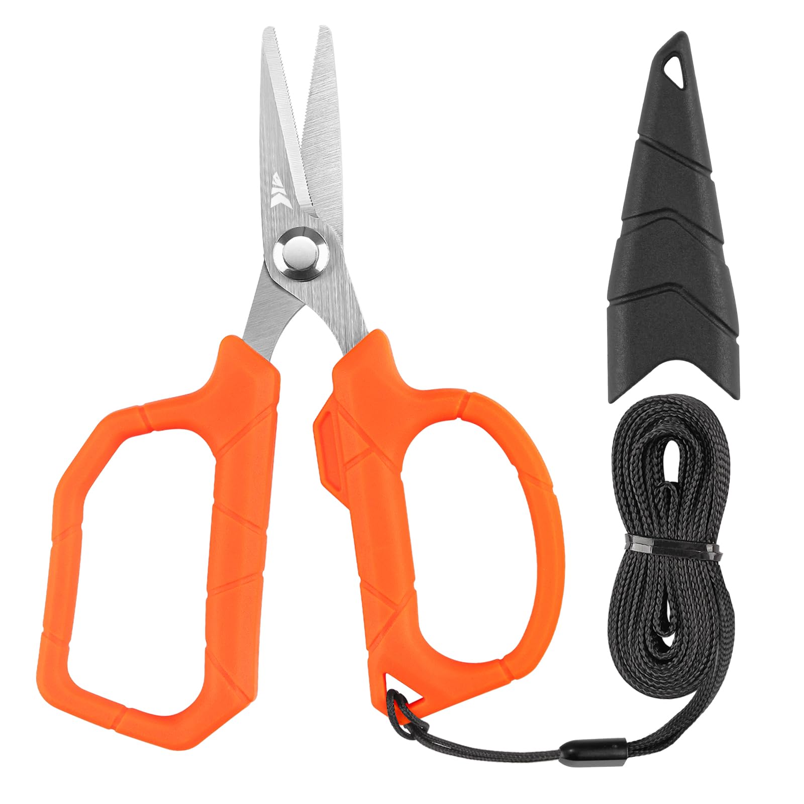 Multi-use angling tool for trimming bait and tackle with KastKing Paradox scissors