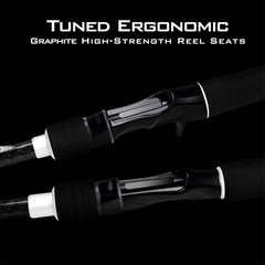 KastKing Perigee II ergonomic graphite reel seat reduces fatigue during long sessions.