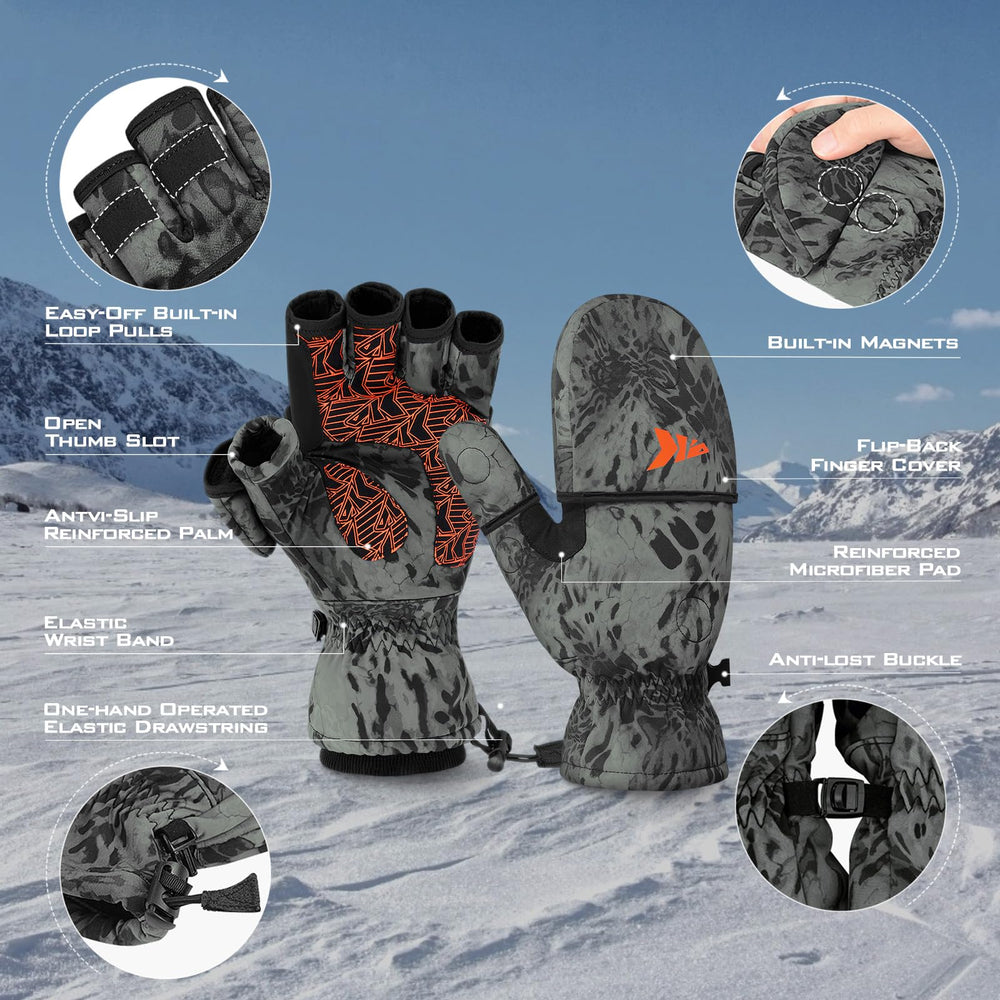 KastKing PolarBlast anti-slip palm showing enhanced grip in cold weather