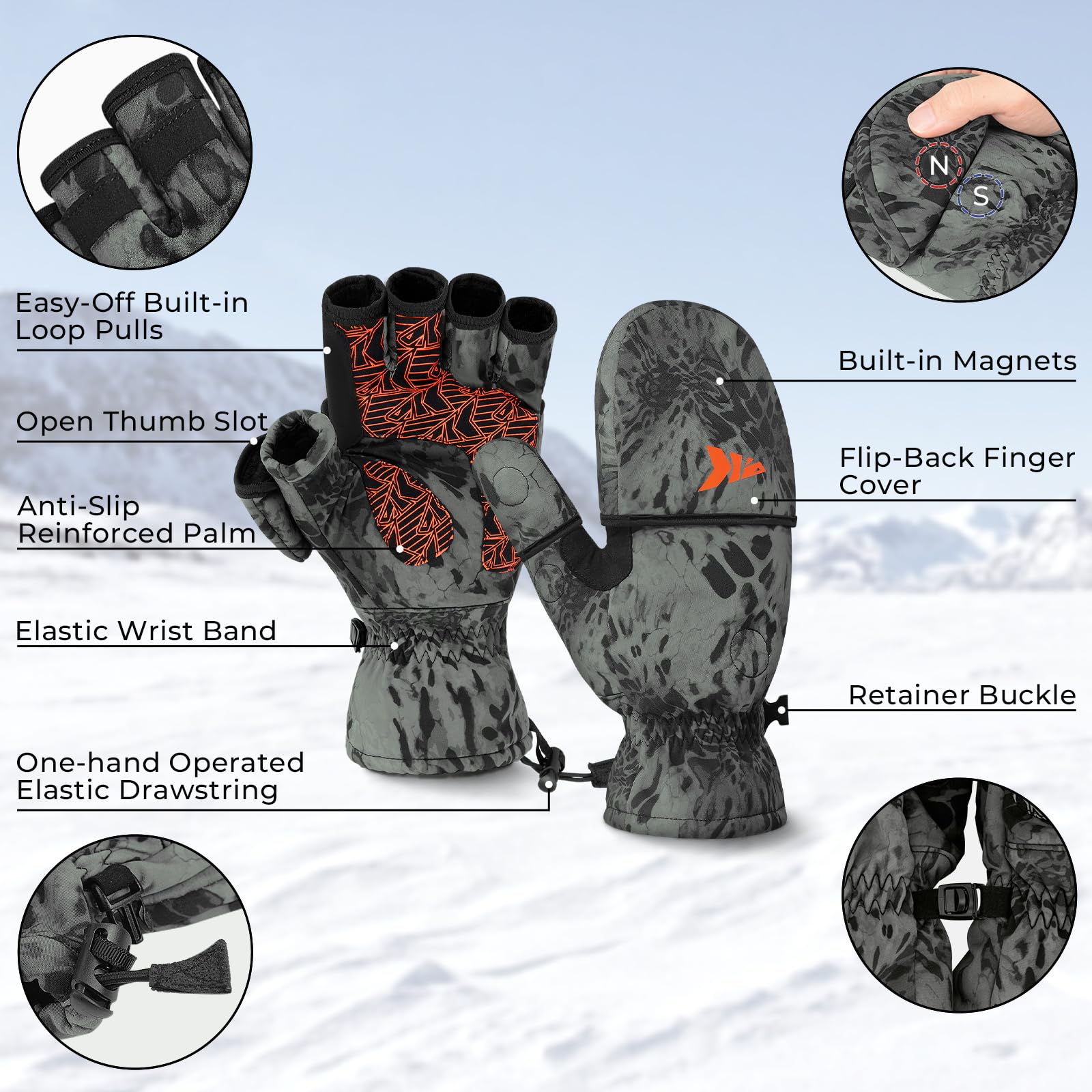 KastKing PolarBlast Prym1-camo design combines rugged outdoor style with weather protection.