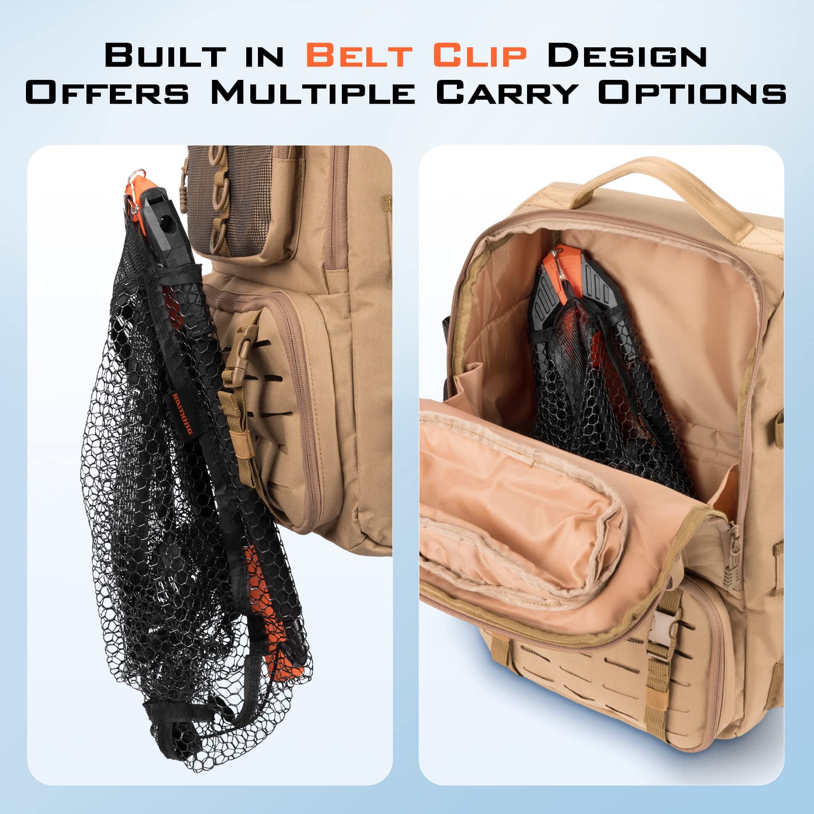 KastKing Pontus folding mechanism saves space for transport.