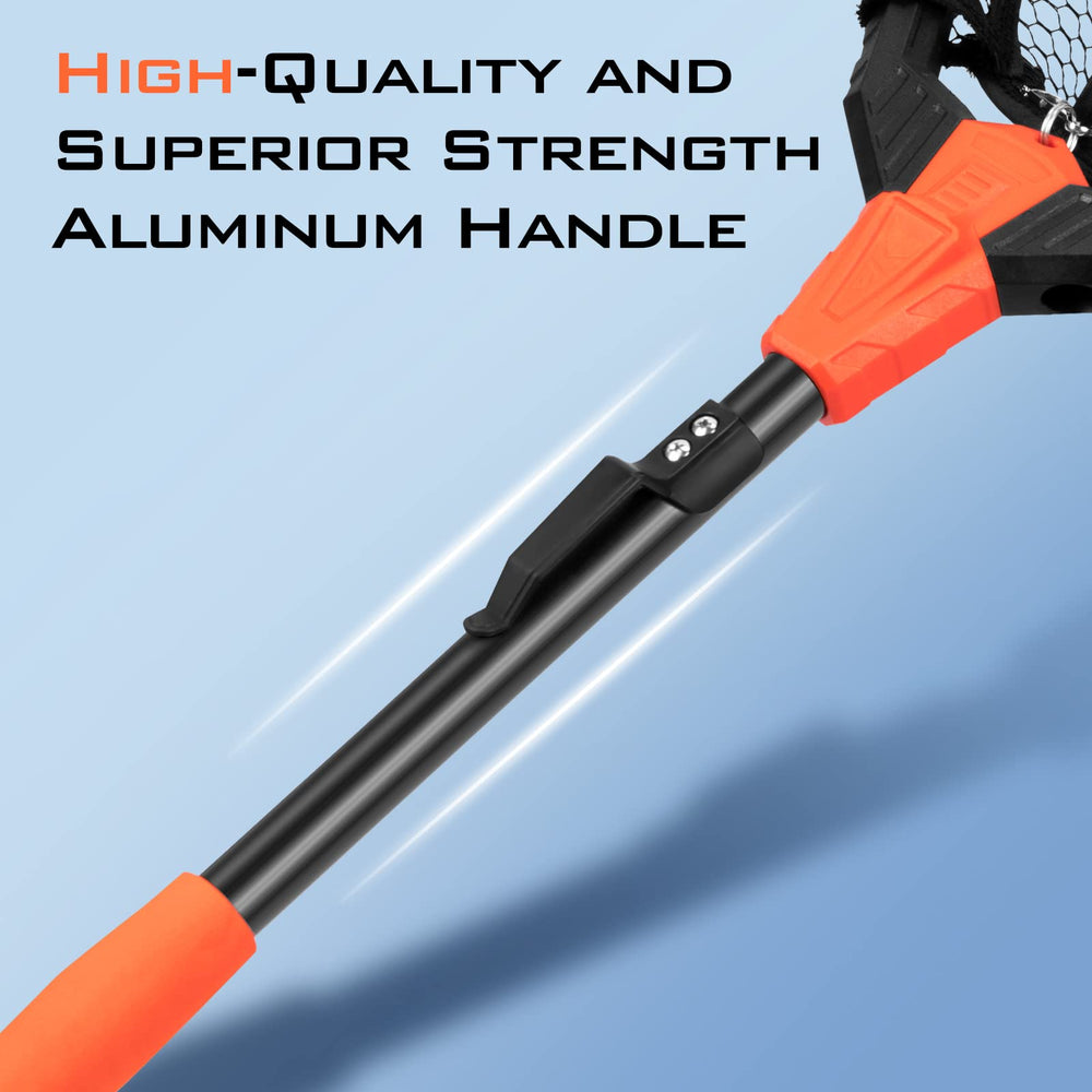 KastKing Pontus orange handle provides visibility and a secure grip.