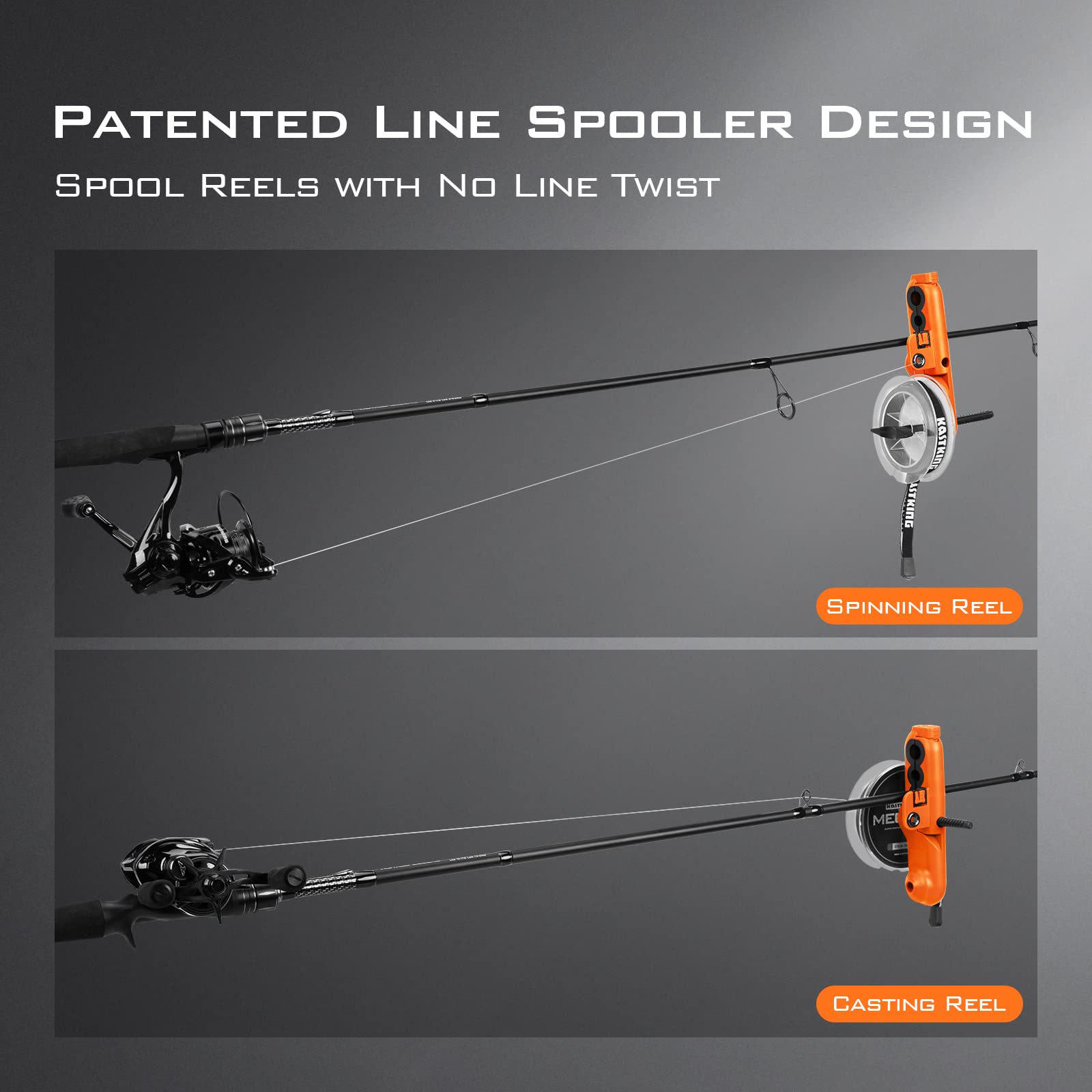 KastKing Radius KutR spooling onto a reel without line twist