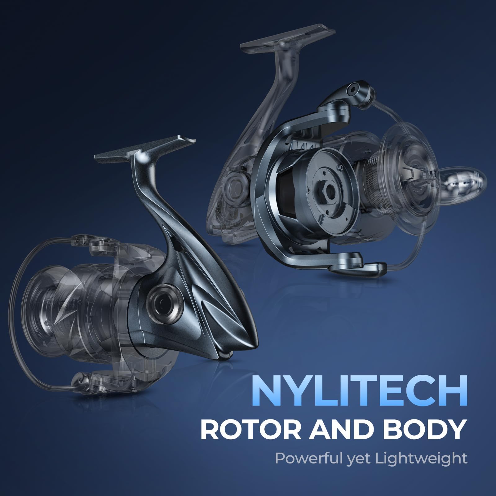 KastKing Rekon rotor design image emphasizes streamlined construction for better balance.