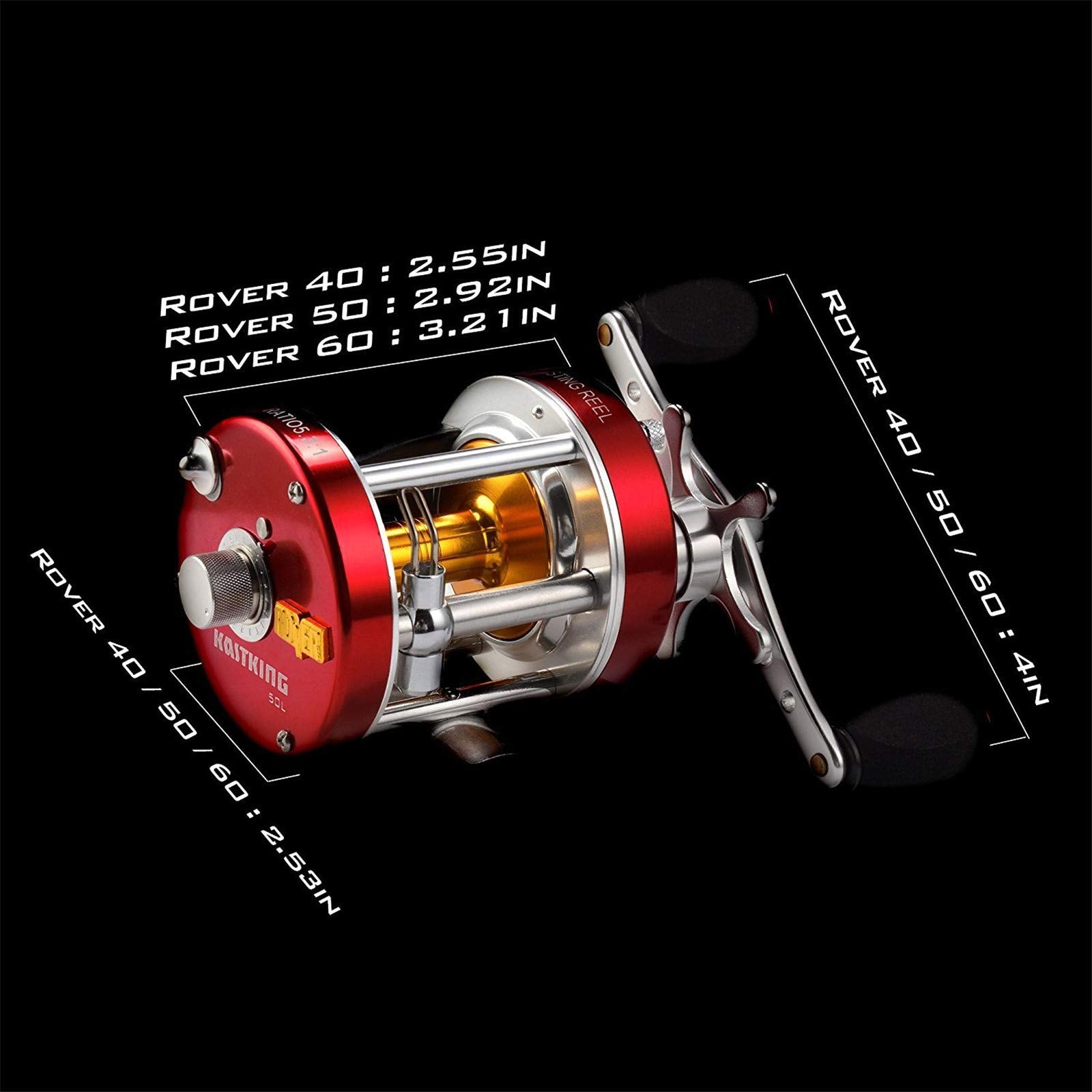 KastKing Rover40 stainless steel components survive saltwater outings with corrosion protection.