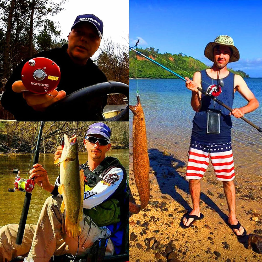 KastKing Rover90 line-out clicker and thumb bar release enable quick adjustments.