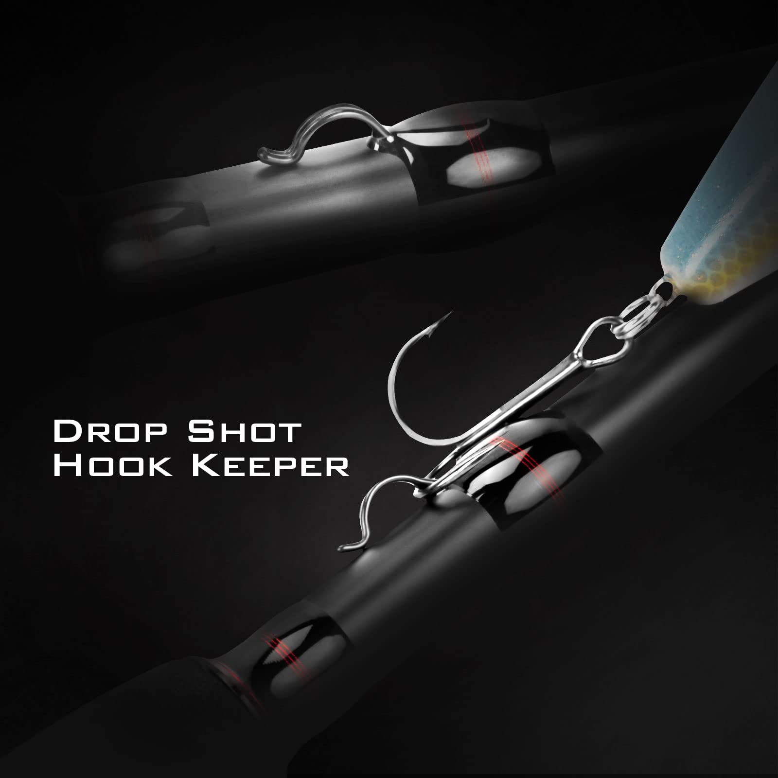 KastKing Royale Advantage 2-piece rod layout demonstrating portable travel-ready design.