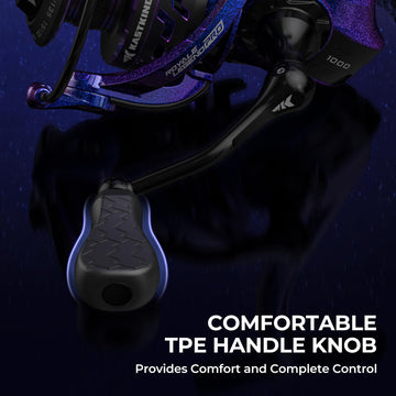 KastKing Royale Legend Pro ergonomic TPE knob offers comfortable grip during battles