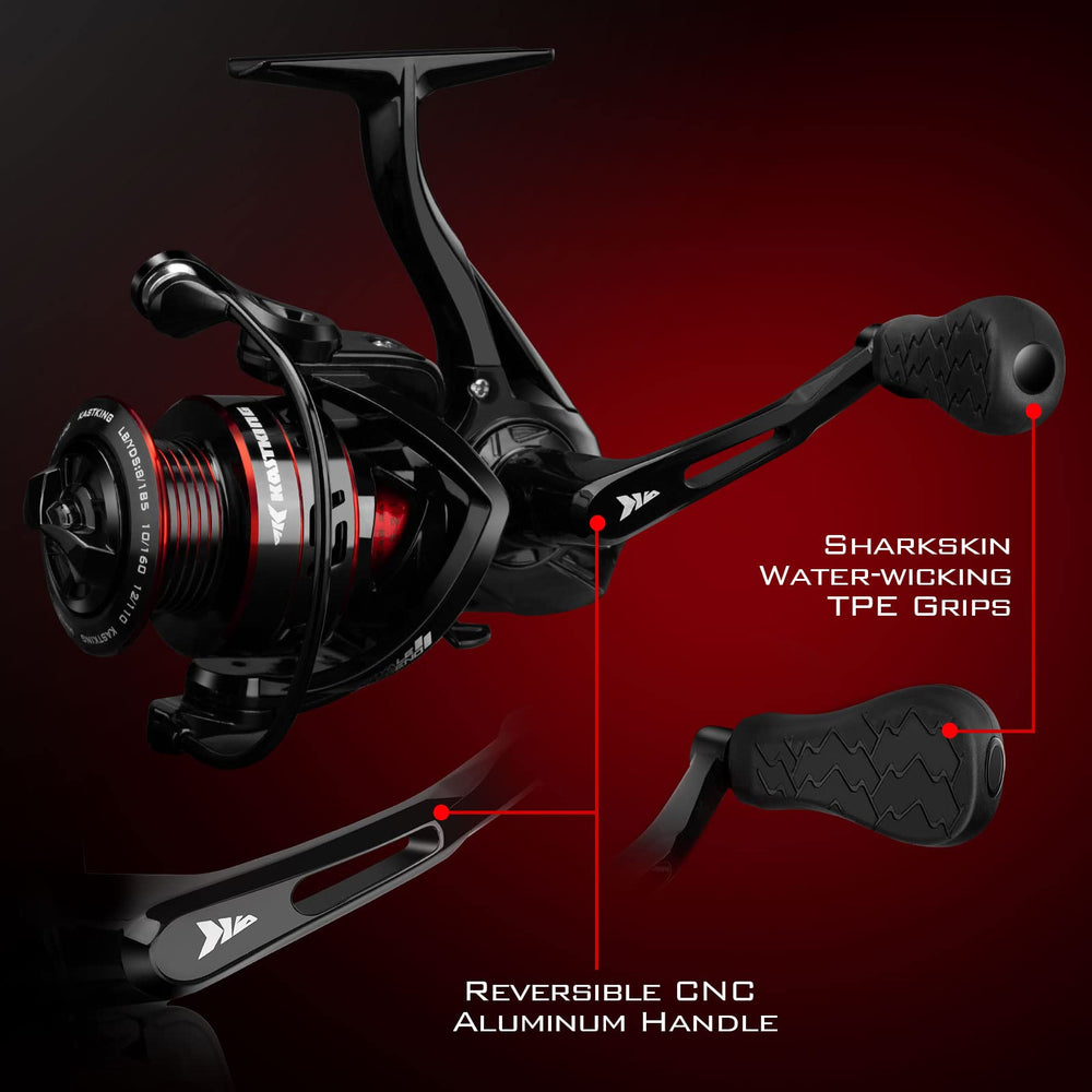 KastKing Royale Legend reel carbon rotor detail suggests smooth reeling and balanced feel