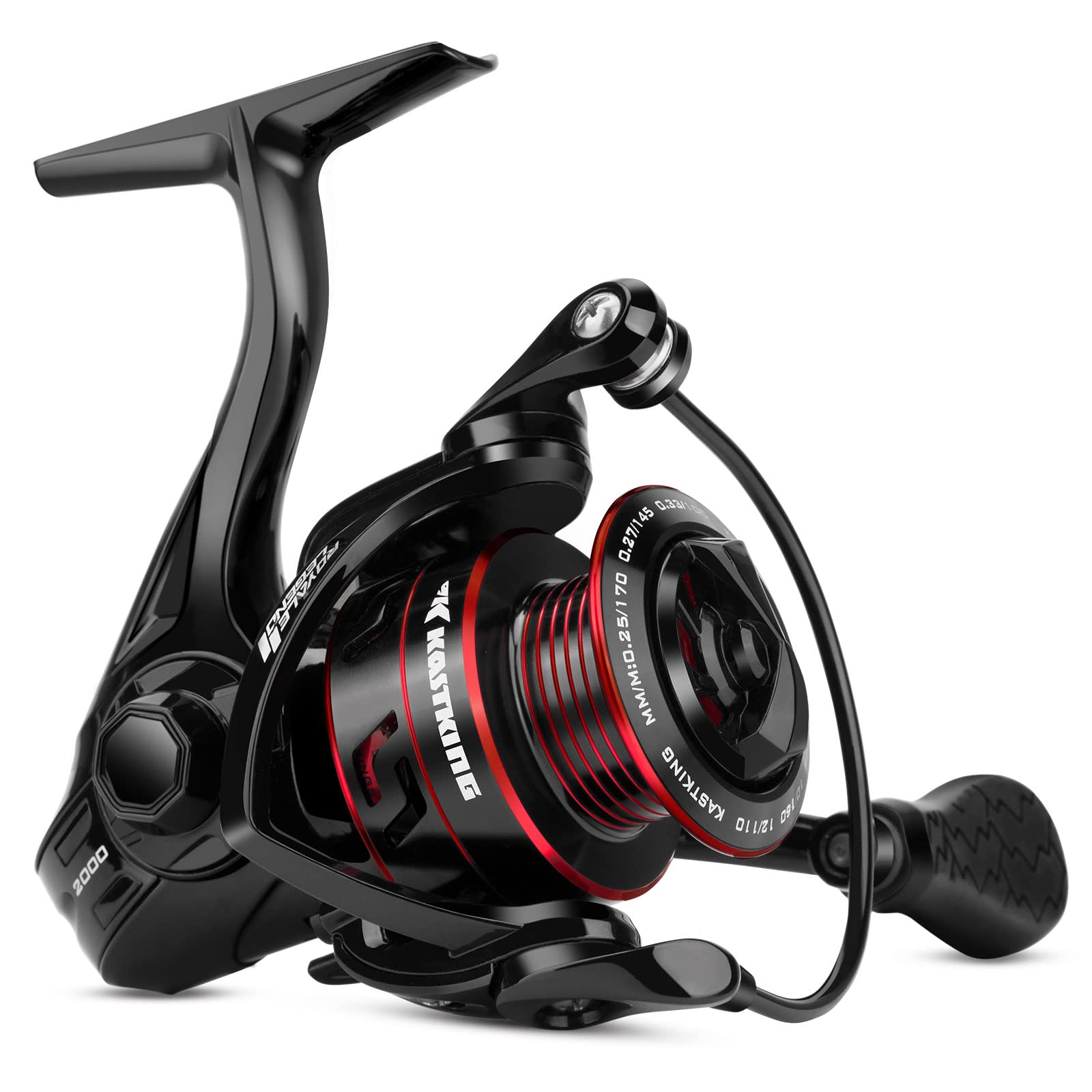 KastKing Royale Legend reel front view highlights bold color and rugged durability for salty or freshwater use