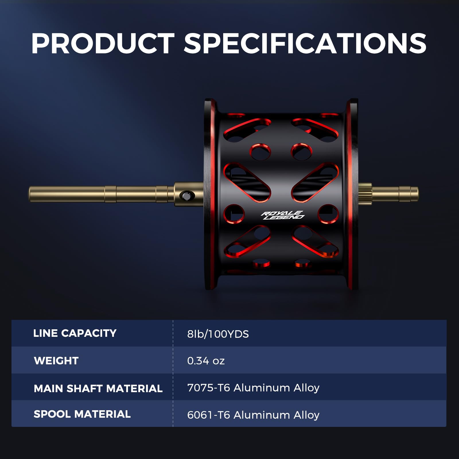 KastKing Royale Legend spool in black finish
