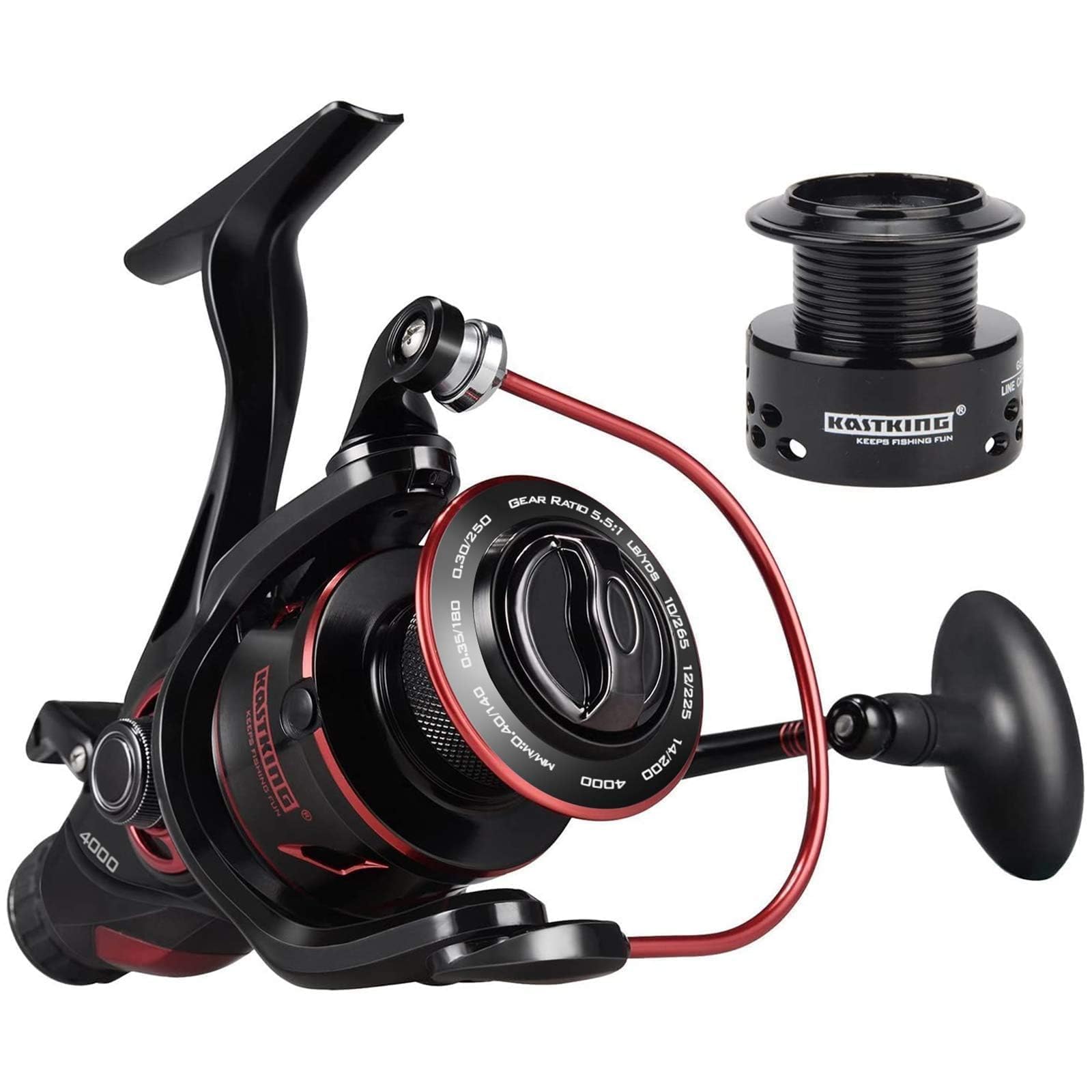 Front view of KastKing Sharky Baitfeeder III Spinning Reel 4000