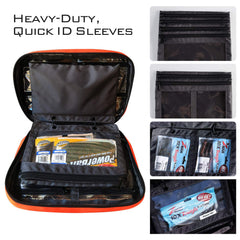 Close-up of 420D rip-stop nylon material on KastKing lure bag