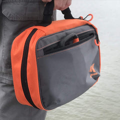 Open lure bag with six transparent sleeves for soft baits