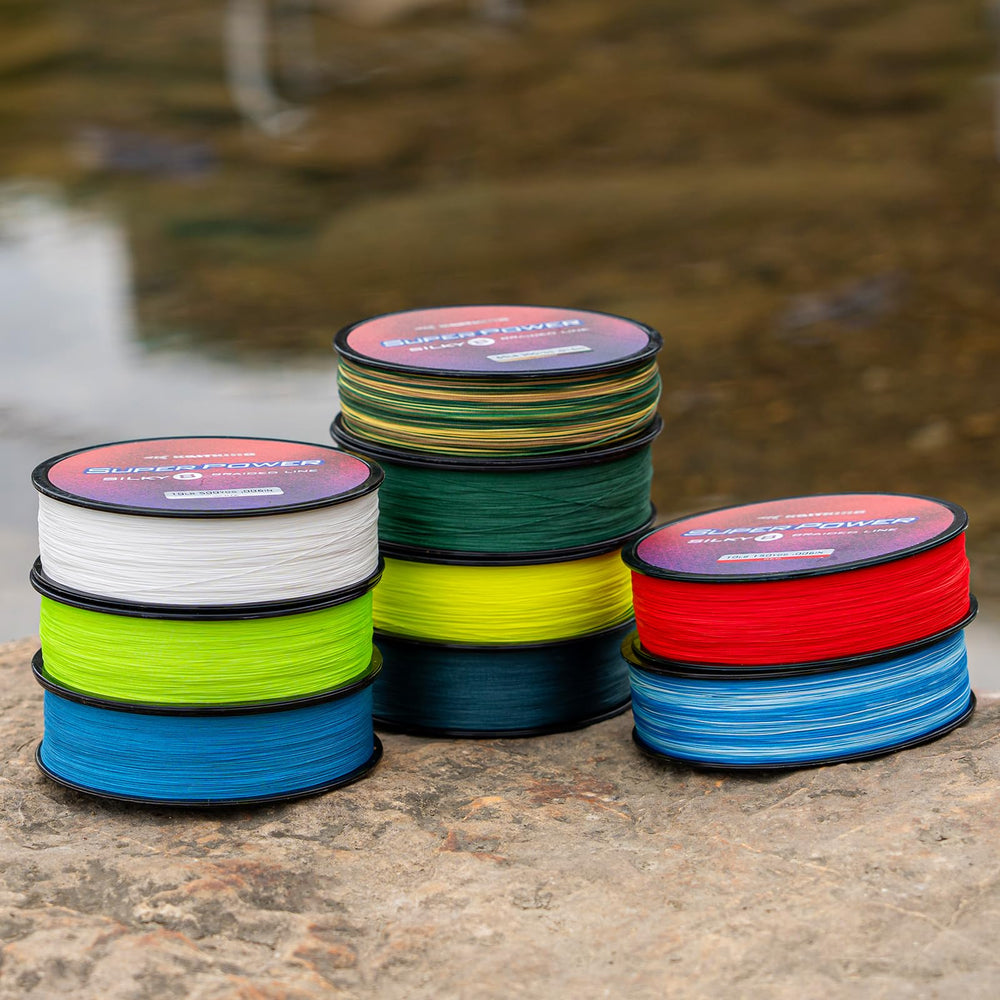 KastKing Silky8 color variations with Grass Green option for visibility control