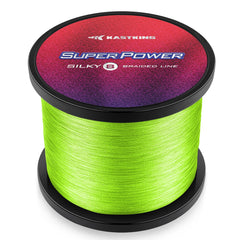 KastKing Silky8 grass green braided line on a spool showing color match and loading