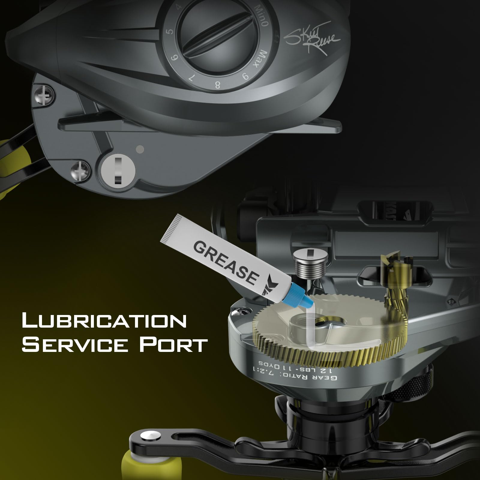All-around fishing reel suitable for topwater, jigs, and jerkbaits