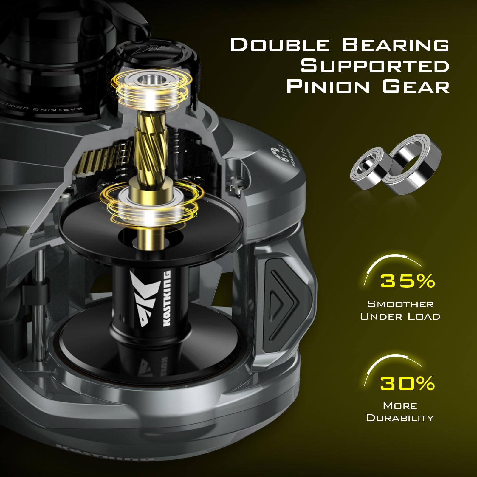 Close-up of drag system on Skeet Reese ICON Baitcasting Reel