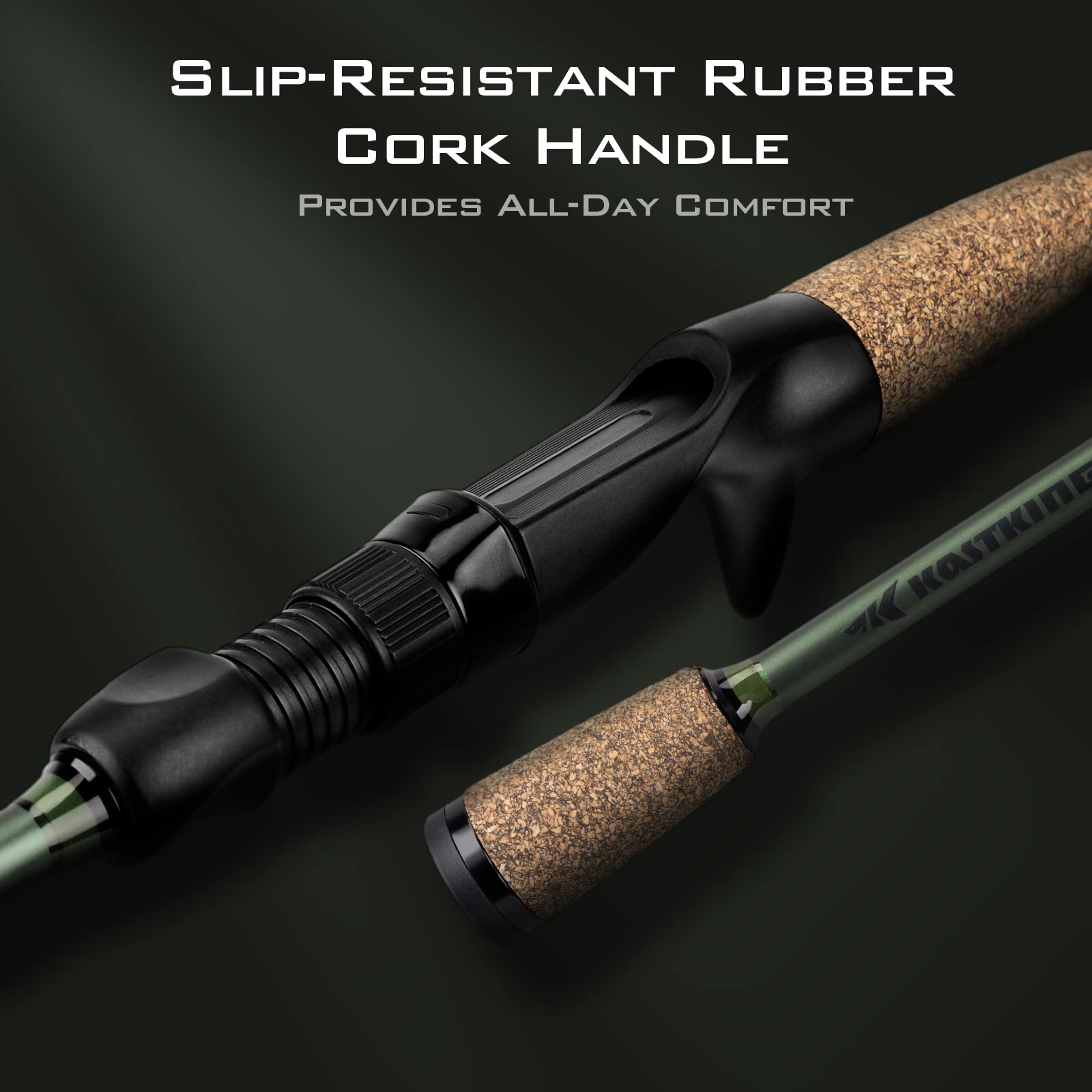 KastKing Spartacus II 24-ton carbon blanks providing strength and sensitivity