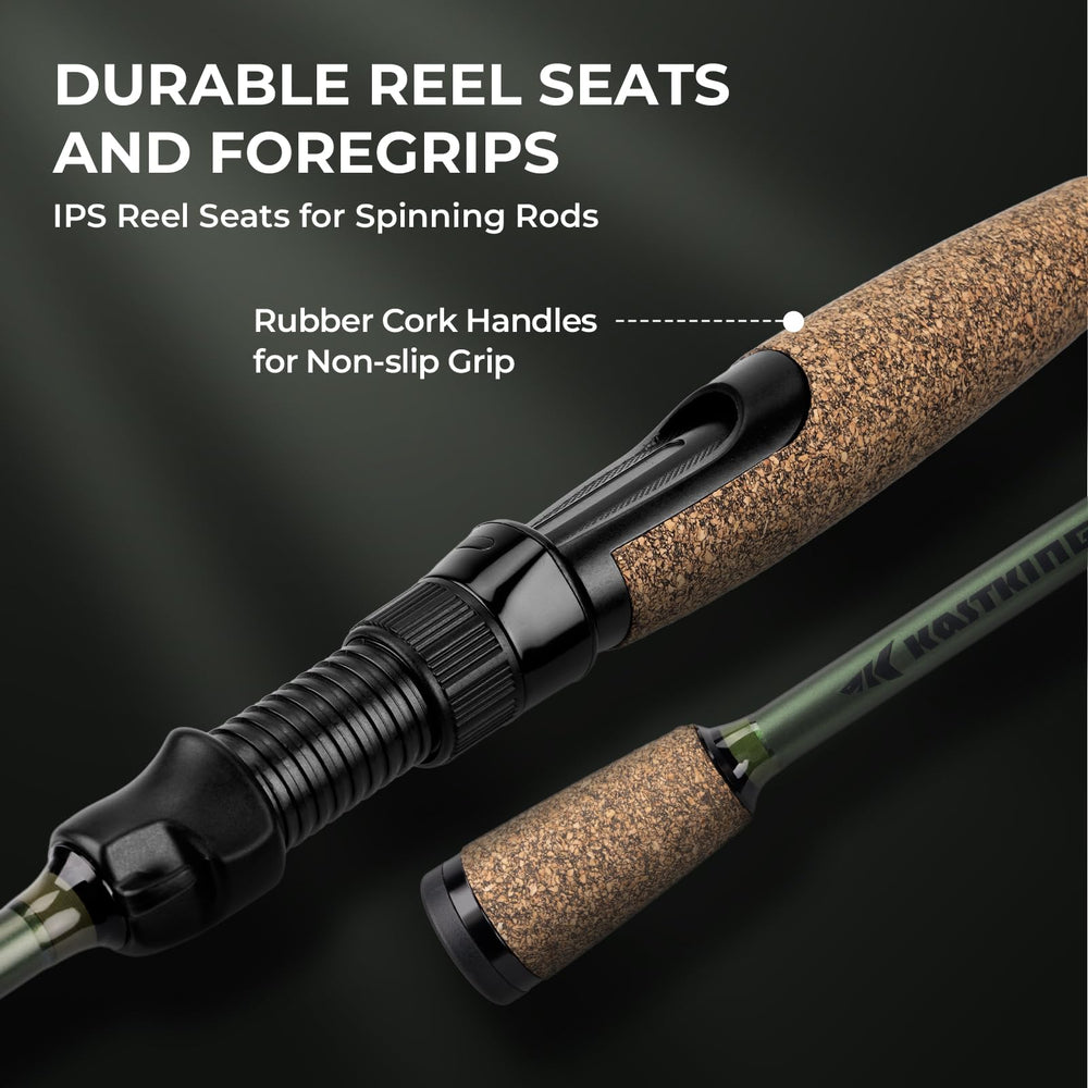 KastKing Spartacus II ergonomic grip and reel seat provide all-day comfort.