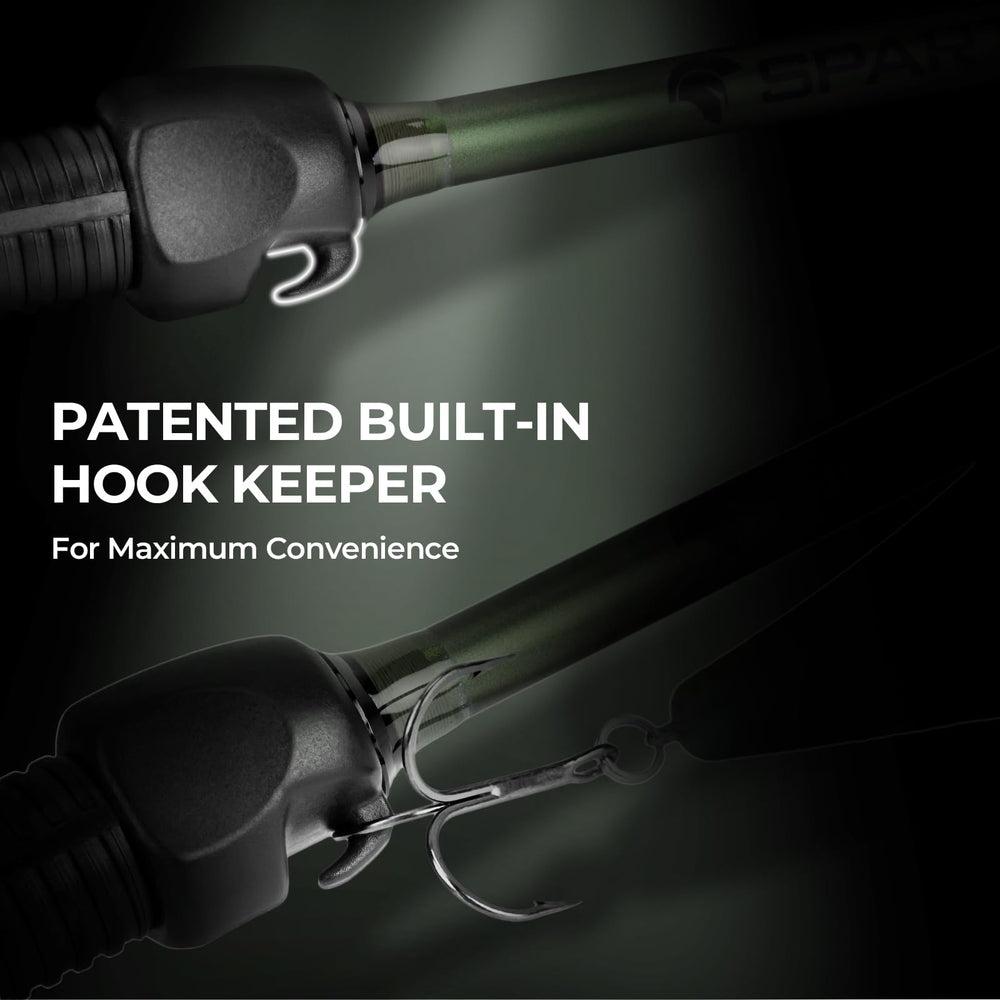 KastKing Spartacus II built-in hook keeper adds convenience during casts.