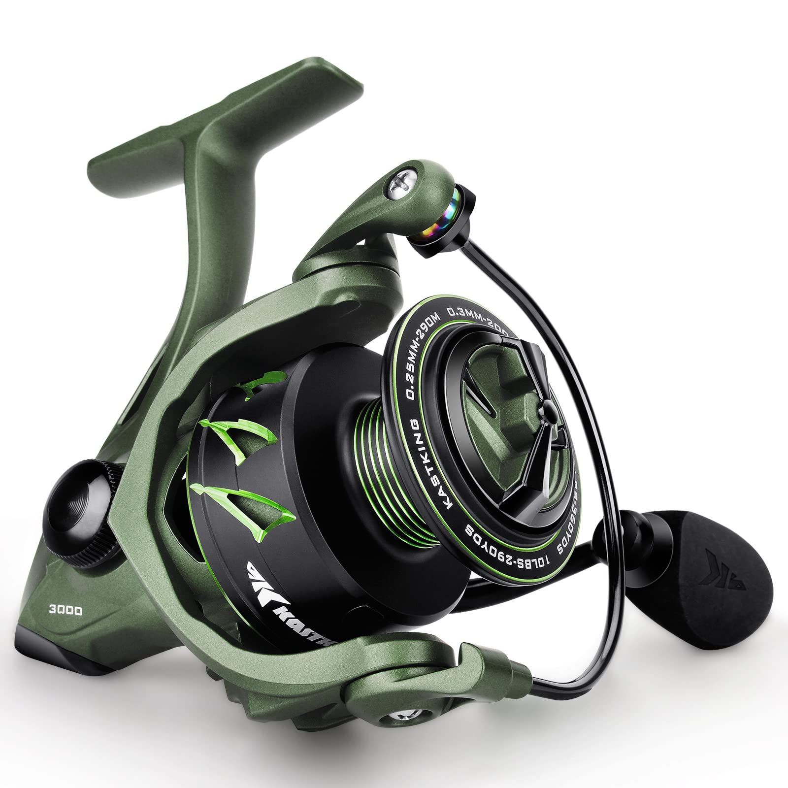 KastKing Spartacus II spinning reel sealed carbon fiber body for durable saltwater and freshwater use.