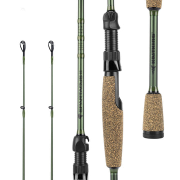 KastKing Spartacus II twin-tip rod handle close-up highlighting slip-resistant grip.