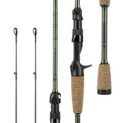 KastKing Spartacus II twin tip rod main body in Stryker Green showing durable construction for comfort