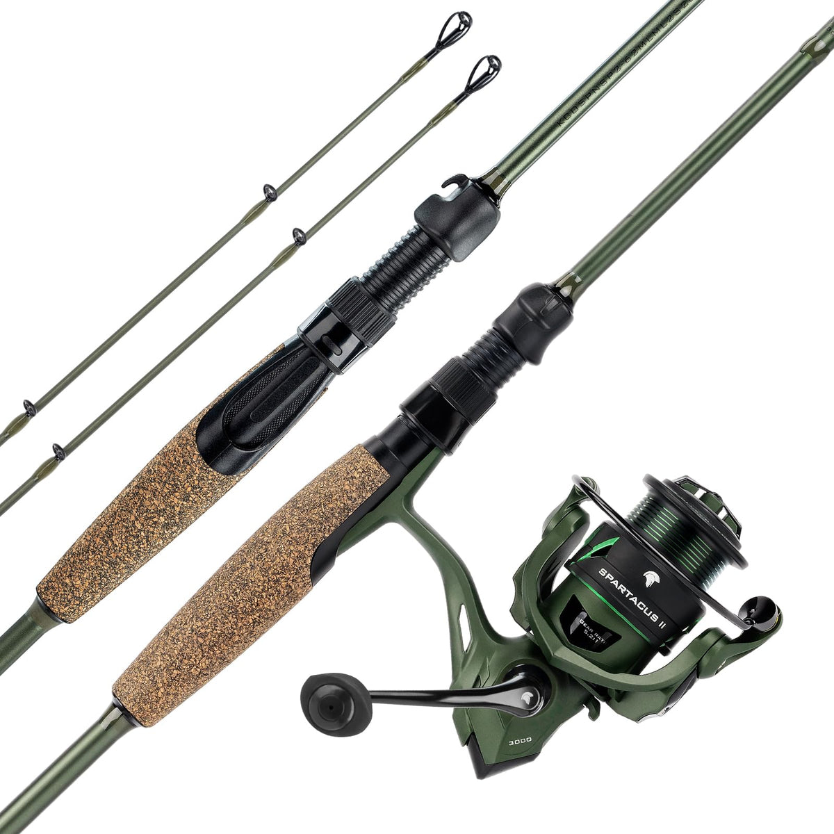 KastKing Spartacus II twin-tip rod showing dual tips for backup casting
