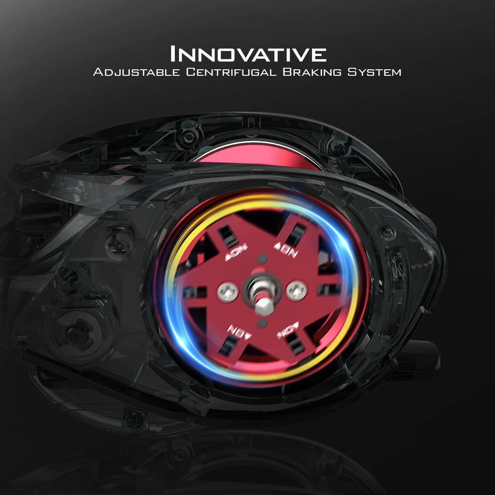 KastKing Speed Demon Elite close-up on braking system.