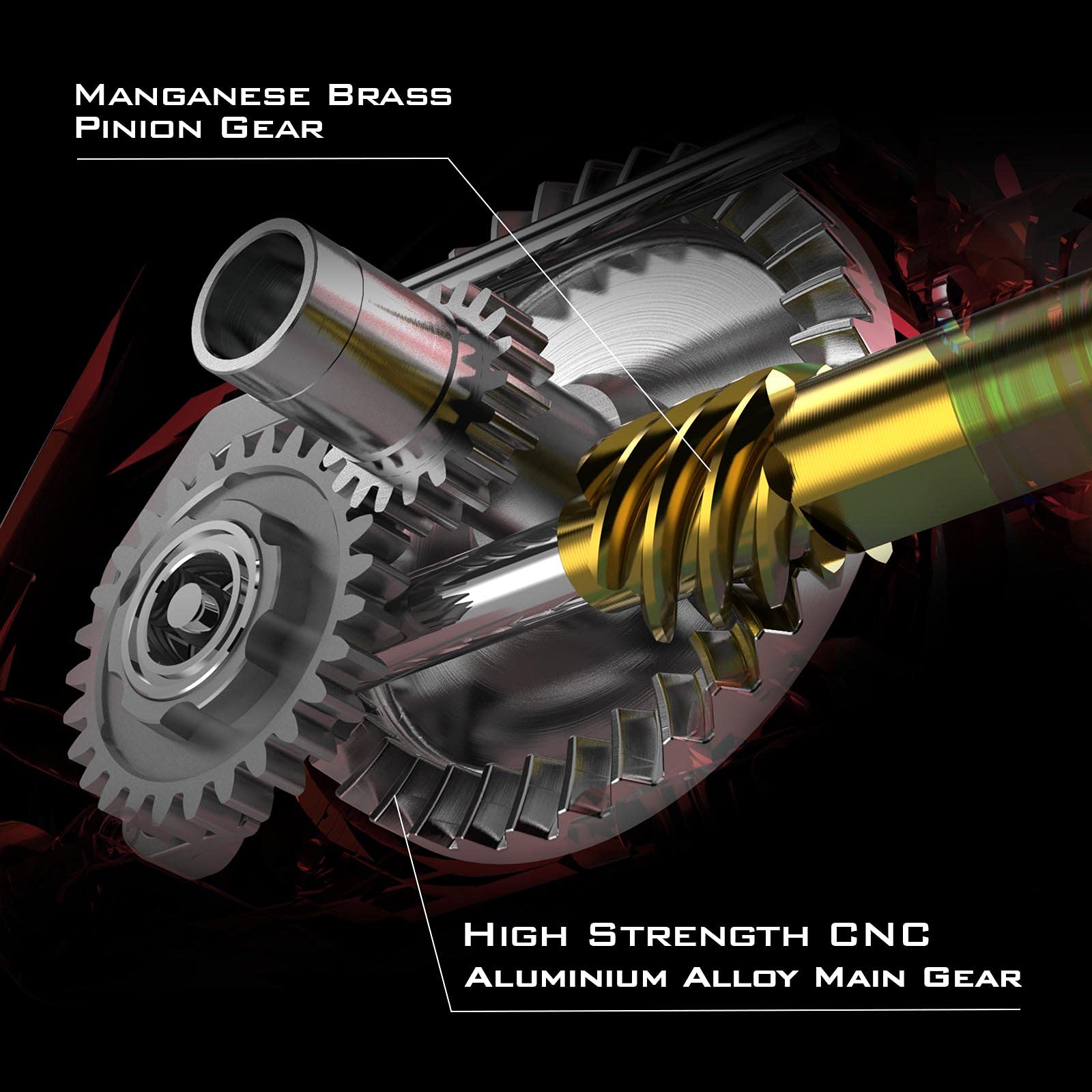 KastKing Speed Demon Elite 3000 spool close-up reveals two-tone anodized finish.