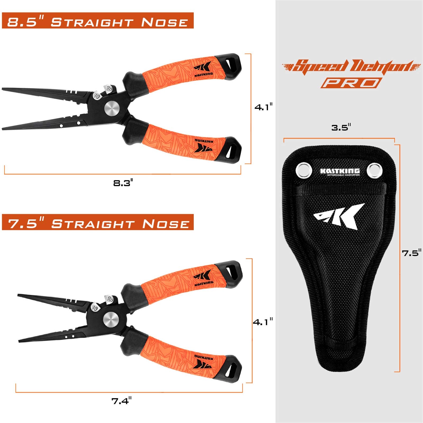 KastKing Speed Demon Pro pliers with crimp slots close-up for securing weights