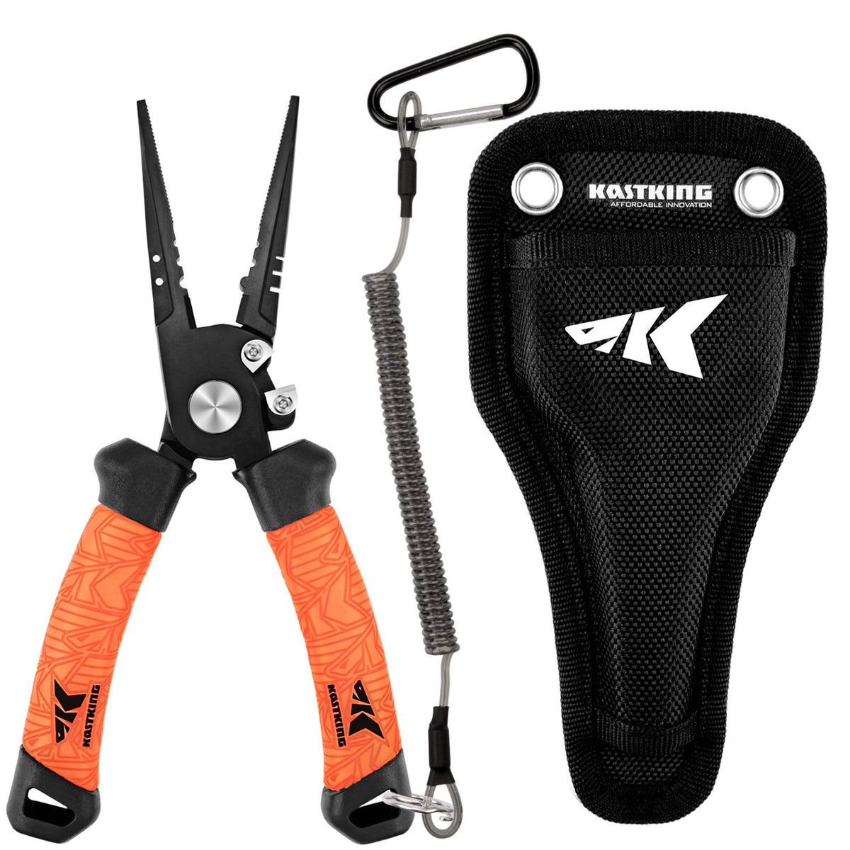 KastKing Speed Demon Pro 7.5 inch straight nose pliers with tungsten cutters for clean cuts