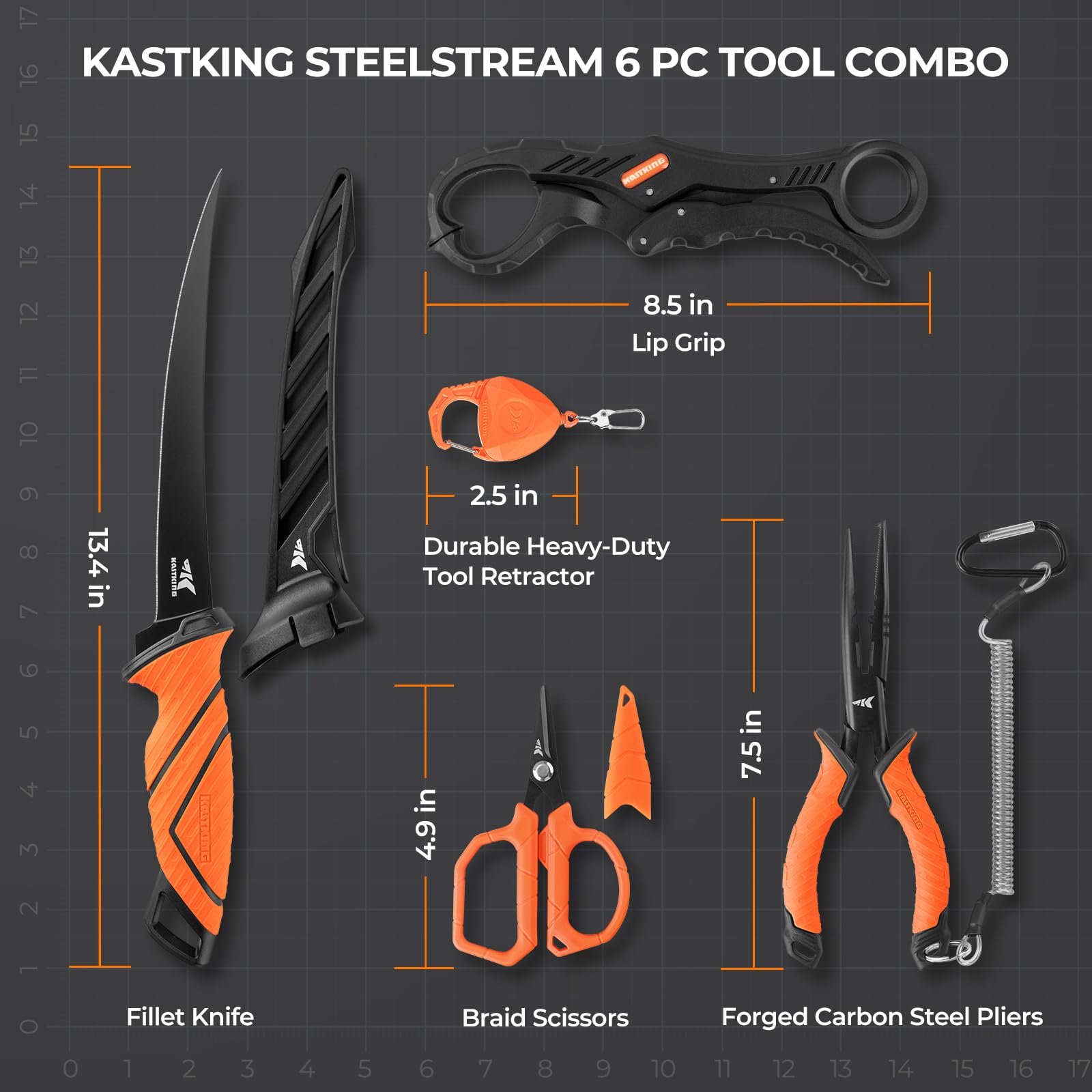 KastKing kit case keeps tools organized and ready for boat or shore adventures.