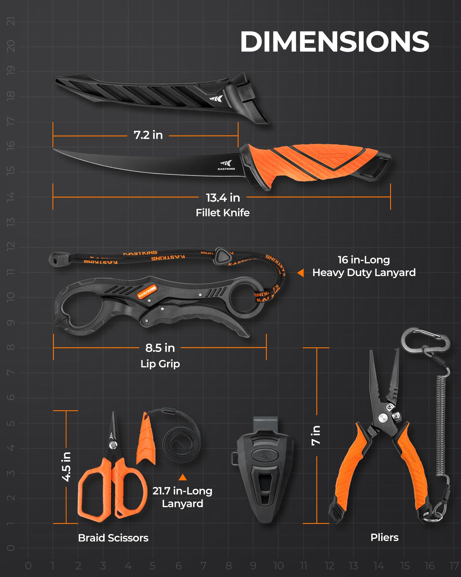 Gift-ready packaging of KastKing SteelStream fishing tool set