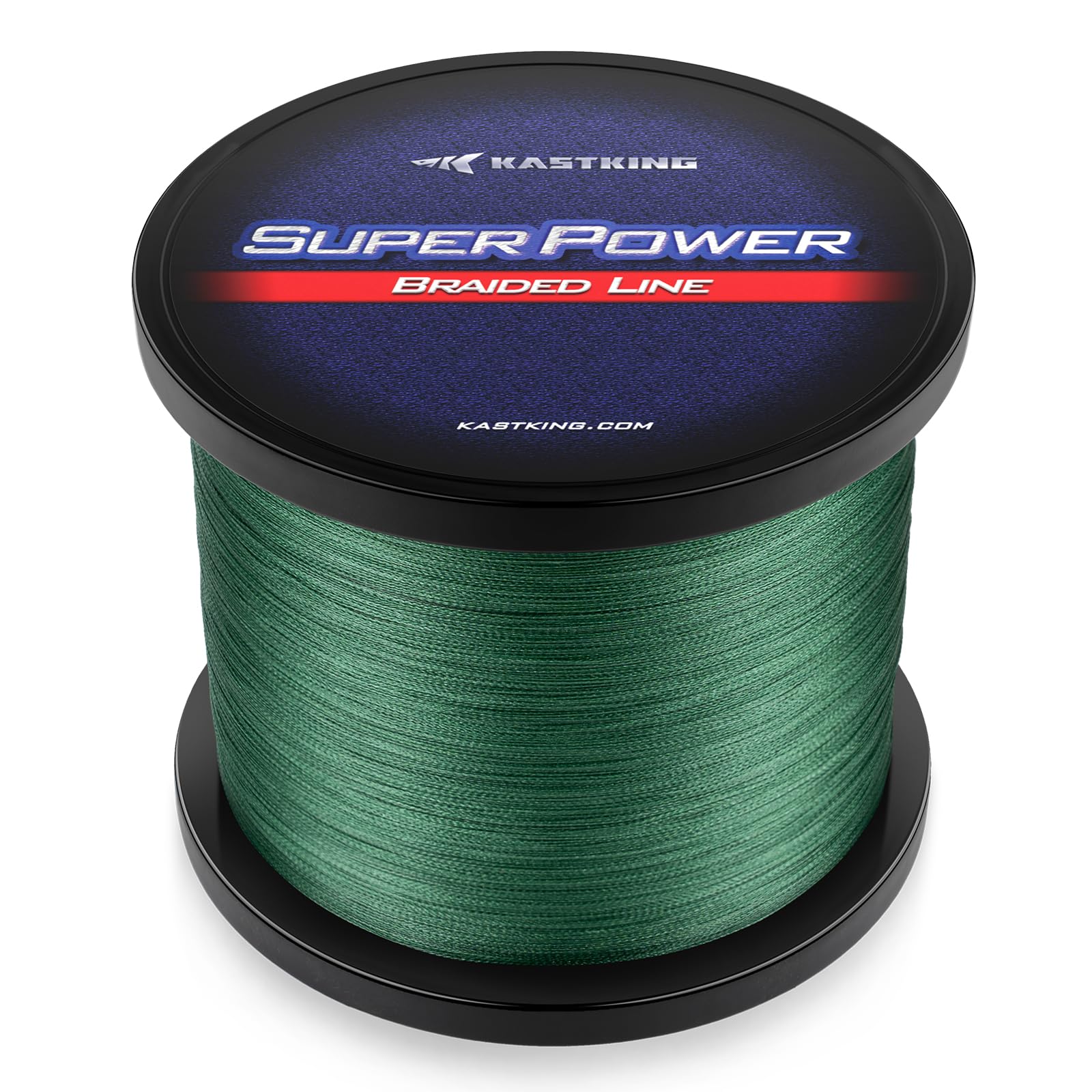KastKing SuperPower braided line Moss Green 1097yds improves casting distance and knot strength.