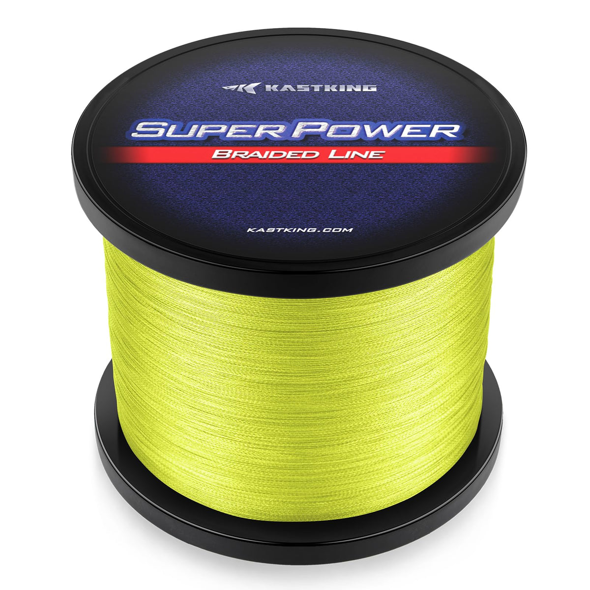 KastKing SuperPower braided line yellow spool showing durable construction for reliable casting